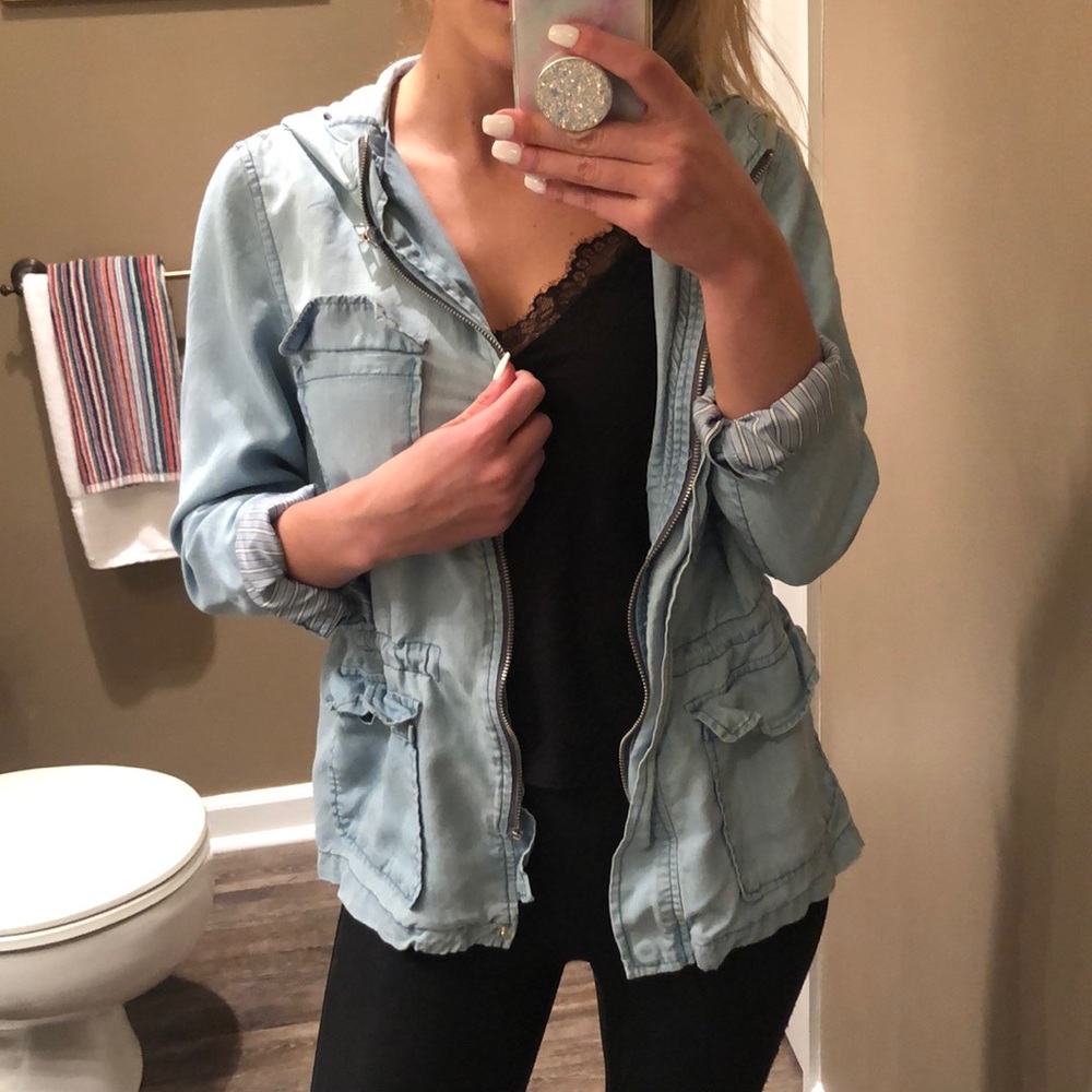 Hooded Denim Jacket